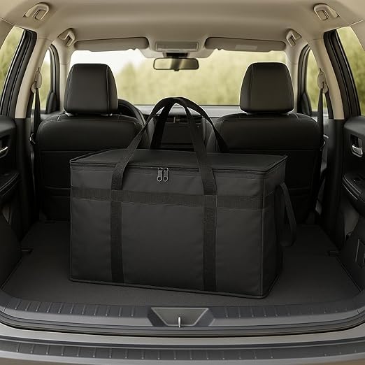 Bodaon Large 10-Pack Insulated Food Delivery Bag With Hard Bottom, XXXL Catering/Pizza Cooler Bags, Rideshare Delivery Bag, Thermal Cold/Hot Styrofoam Carrier for Travel/Shopping/Car