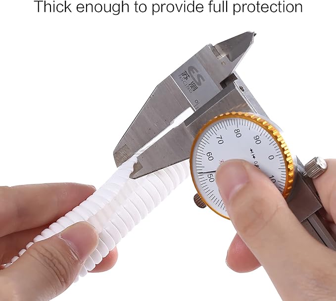 Alex Tech 25ft - 1/2 inch Split Wire Loom Tubing - White