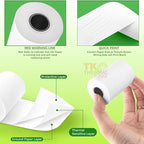 (100 Rolls) 2 1/4" x 85' Thermal Paper, POS Receipt Paper for Retail Business Cash Register, Fits Most Credit Card Terminal