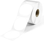 L LIKED 2" Round Direct Thermal Labels for Block, Permanent Adhesive Circle Label & Compatible with Rollo, Zebra and Other Desktop Printers (1 Roll, 750 Labels)