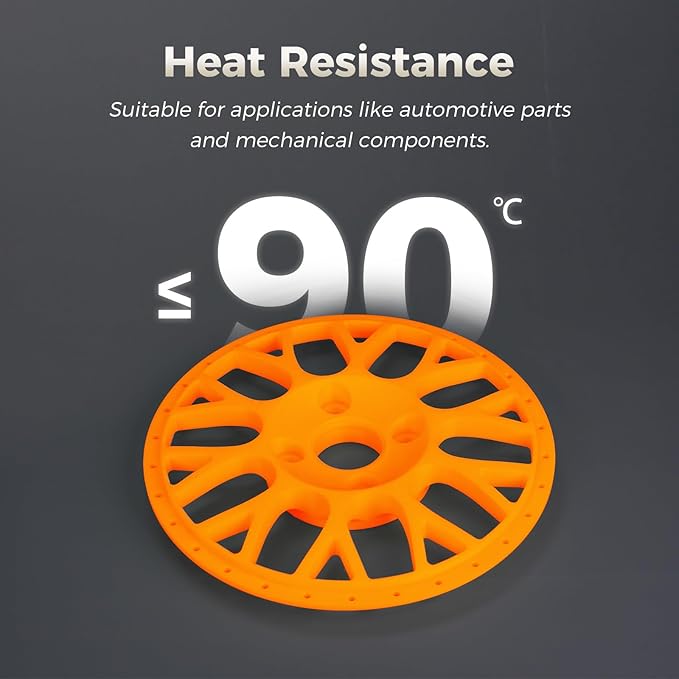 FLASHFORGE ABS Pro Filament 1.75mm Orange, 3D Printer Filament 1kg (2.2lbs) Spool-Dimensional Accuracy +/- 0.02mm, Hot Deformation Below 90℃, Great for Printing Heat-Resistant Functional Parts