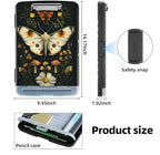 Clipboard with Storage Box & Pen Holder,Heavy Duty Clip Boards 8.5x11 for Nursing,High Capacity,School & Office Supplies,Moth Flowers Mushrooms
