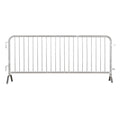 Angry Bull Barricades Metal Interlocking Steel Barricade (8.5 Ft. Lightweight Hot-Dipped, Bridge Feet, Galvanized Steel, Set of 20)