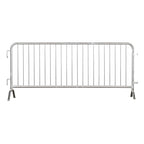 Angry Bull Barricades Metal Interlocking Steel Barricade (8.5 Ft. Lightweight Hot-Dipped, Bridge Feet, Galvanized Steel, Set of 20)