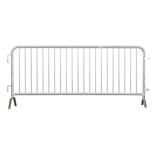 Trafford Industrial Angry Bull Barricades Metal Interlocking Steel Barricade (6.5 Ft. Economy, Light Weight & Pre-Galvanized, Bridge Feet, Zinc Coated Steel, Set of 20)