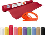 Christmas Red Kraft Paper Roll 36" x 2160" (180 feet) with Cutter - USA-Made Wrapping Paper for Packing, Moving, Shipping & Crafts/Arts - 100% Recyclable Natural Craft Material by IDL Packaging