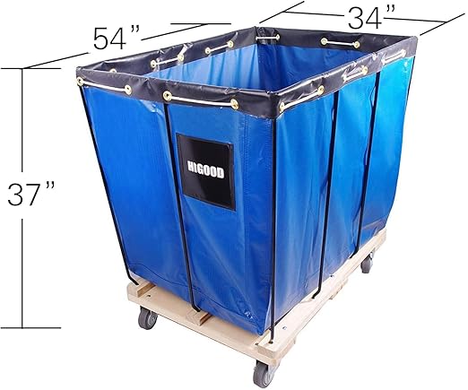 Basket Trucks,Service Carts Blue 24 Bushel Knock Down Truck,Carts, 32.0 cu. ft, 600 lb, 54" L X 34" W X 37" H Capacity