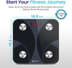Etekcity Scale for Body Weight and Fat Percentage, FSA&HSA Eligible, Smart Digital LED Bathroom BMI Measurement, Accurate Bluetooth Weighing Machine, Body Composition Analyzer, Ash-black, 400lb