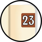 2023 MINI Year Stickers, Doctor Stuff 2023 Chart Stickers, Brown Colored, Colwell Jewel Tone Style, USA Made Year Stickers for End Tab File Folders, 250/Pack, 1 Package, 1/2" x 1" - Small Labels