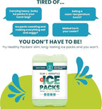Healthy Packers Reusable Ice Packs for Lunch Boxes - Long Lasting Slim Freezer Packs, Thin Non-Toxic BPA-Free Hard Gel Ice Blocks for Coolers, Kids & Adults Lunch Bags, Travel, Camping, Food Storage