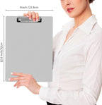 Epakh 24 Pieces Clipboard Bulks Metal Clipboard Aluminum Office Low Profile Clip Standard A4 Letter Size Metal Clip Board, Size 12.5 x 9 Inch