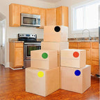 5inch Colored Moving Large Round Labels-20PCS Circle Labels Dots Stickers,Organizational Storage Markers for Moving,Nursery School,Office,Garage & Yard Sale 5 Colors (20pcs-5 Colors-5inch)