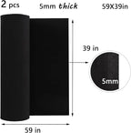 AMZQNART 2Pcs EVA Foam 5mm, Cosplay Foam 39x59 inch Black, High Density 90 kg/m³, for Craft Projects Cosplay Costumes, Fake Weapons, Decorations, Christmas, Easter, Thanksgiving, etc.