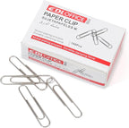 Jumbo Paper Clips，Qimailer Paper Clips - 1000 Pieces (10 Boxes of 100 Each) - Silver Standard Size 2.0IN - Office & School