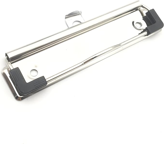 10Pack Clipboard Clips 4.72" Mountable Metal Clipboards Hardware with Rubber Grip and Hanging Hole