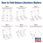 Box USA 12" Deluxe Shipping Boxes 12"L x 12"W x 4"H, 50-Pack - White Box Mailers for Packaging, Storage, Gifts or Bulk Business Orders