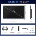 JAV Smart Board Interactive Whiteboard for Classroom Office Home, 4K UHD 8+128GB Touchscreen Smartboard with Built-in EDLA Licensed Android OS & Open App Ecosystem, Wi-Fi & Bluetooth