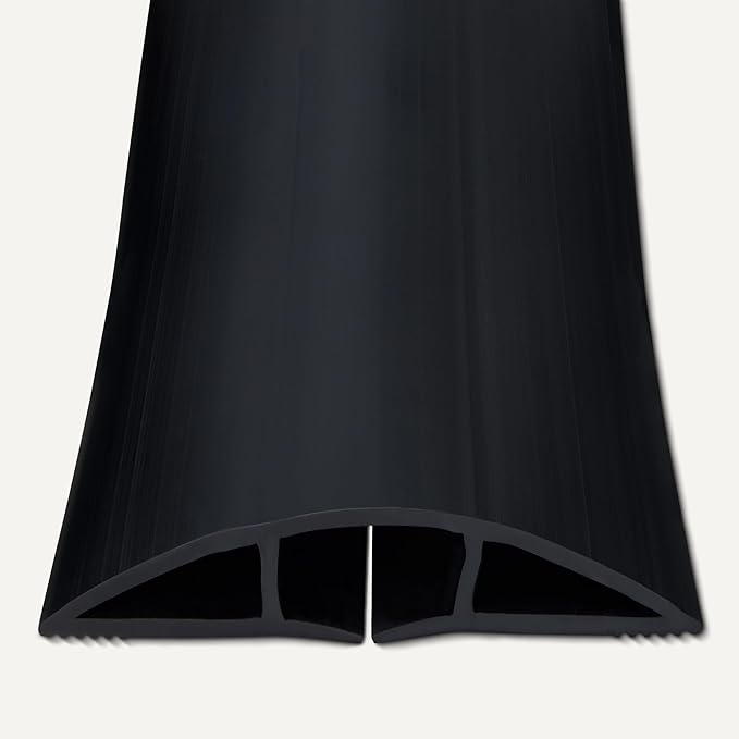 Amazon Basics Floor Cord Cover, 6ft Length, 2.6" Diameter, Black