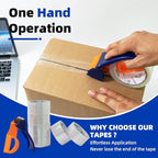 Strong Packaging Tape for Shipping, Moving and Storage, Water Base, Crystal Clear, Low Odor, 1.88-Inch x56Yards, 6-Roll