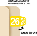 2026 Year Stickers, Doctor Stuff 2026 Chart Stickers, Yellow Color Coded, Ames/TAB Style, USA Made Year Labels for End Tab File Folders, 500/Roll, 1 Roll, 3/4" x 1-1/2"