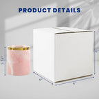 Golden State Art 6x6x6 Inches White Shipping Boxes 28 Pack, Corrugated Cardboard Box for Small Business Mailing Shipping and Storage