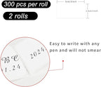 Removable Freezer Labels, Date Label 1x2 Inch Food Storage Stickers, Waterproof Oil Resistant Easy Clean Leaves no Residue 300 Total Per Roll,2 Rolls