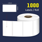 L LIKED 2.25" x 1.25" Direct Thermal Labels, Permanent Adhesive Barcode Address Labels & Compatible with Rollo, Zebra and Other Desktop Printers (1 Roll, 1000 Labels)