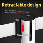 VIP Crowd Control Retractable Belt Stanchion Queue Safe Barrier, 35in Crowd Control Stanchions with 16.4ft Retractable Belts