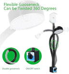 LED Magnetic Work Light with Flexible Gooseneck, 20W 2000 Lumens 6500K 110V US Plug, Machine Lathe Light with On/Off Magnetic Base for Work Bench, Sewing Machine, Lathe Workbenches