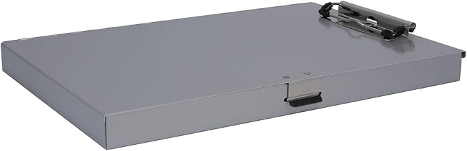 Saunders Tuffwriter Recycled Aluminum Storage Clipboard, 0.5" Clip Capacity, Holds 8.5 x 11 Sheets, Silver