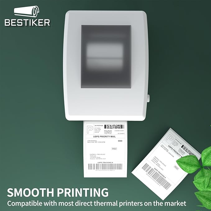 [5000Labels] 4"x6" Shipping Label 20 Rolls, 4-x-6-inch Thermal Label Paper, Compatible with Zebra 2844 Brother Rollo Direct Thermal Printer