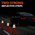 [5 Pack]18 Inch Collapsible Traffic Safety Cones - Parking Cones with Reflective Collars, Orange Safety Cones for Parking lot, Driveway, Driving Training etc