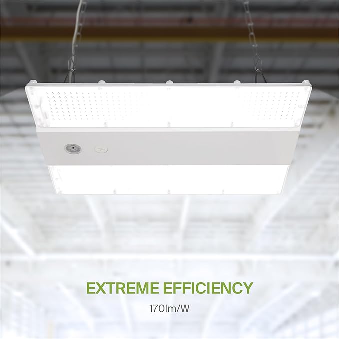 ASD LED Linear High Bay Light Fixture, Commercial Shop Lighting | 3CCT, Dimmable, Plug & Play Cable, DLC Premium, UL Listed | 220W 36000LM 3500-5000K 100-277V | Warehouse, Garage Lamp | White