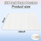 100PCS Cushioning Foam Pouche,8x10Inch Packing Pouche Packing Supplies for Moving and Storing,Foam Pouches for Small Fragile Items/Small Electronic Products/Cosmetic Products/Jewelry/Glasses/Cups