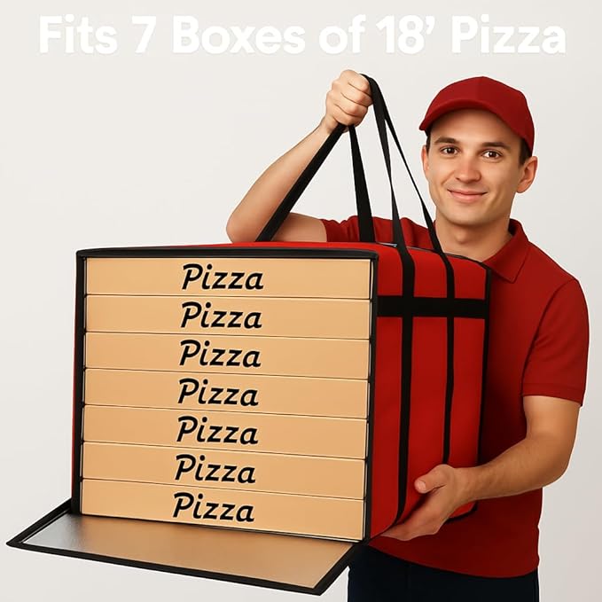 Bodaon Insulated Bag-Pizza Bags for Delivery & Plastic Portable Drink Carrier，20"x 20"x 14"Doordash Warmer/Hot Food BCarrier Box，Termicas/Warming/Heat Carrying out Insulation Large Bag, Keeping Cooler