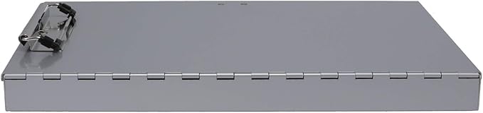 Saunders Tuffwriter Recycled Aluminum Storage Clipboard, 0.5" Clip Capacity, Holds 8.5 x 11 Sheets, Silver