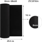 AMZQNART EVA Foam 8mm, Cosplay Foam 16x29.5 inch Black, High Density 90 kg/m³, for Craft Projects Cosplay Costumes, Fake Weapons, Decorations, Christmas, Easter, Thanksgiving, etc.