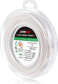 Chanzon 3:1 Ratio 3/32" (2.4mm) Heat Shrink Tubing - Marine Grade Waterproof Adhesive Lined - 8Ft Roll (2.5M Total Length) White Polyolefin Sleeving Wrap Shrinking 3 to 1 Ratio 1pcs