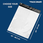 White Plastic Poly Mailers 19"x24" | Shipping Bags for Clothing, Books & Accessories | Durable Shipping Envelopes | Waterproof and Tear-Proof with Strong Self-sealing Adhesive | 100-Pack