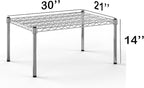 21''W x 30''L x 14''H Chrome Plated Wire Dunnage Rack | Off The Floor Storage