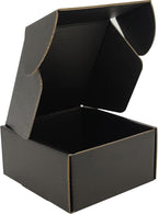 Small Black Shipping Boxes for Small Business Pack of 25-4x4x2 inches Cardboard Corrugated Mailer Boxes for Shipping Packaging Craft Gifts Giving Products