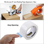 Clear Packing Tape Heavy Duty Refill Rolls Sealing Great for Packing Box Shipping and Moving Supplies Packaging 36 Rolls 1.88" x 65 Yards 3" Core 2.7 Mil Thick Adhesive