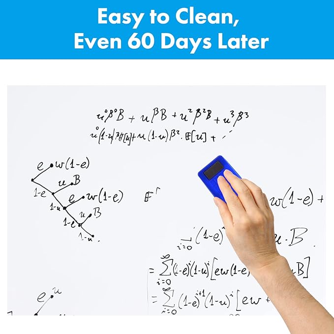 HAMIGAR Magnetic Whiteboard Contact Paper 36" x 79" Dry Erase White Board Sticker for Wall Stick on White Board Peel and Stick Wallpaper Adhesive Poster with Marker, Magnetic Eraser and Magnets