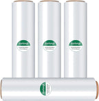 Stretch Wrap Roll 20" x 1,500ft, 80 Gauge – Clear Plastic Wrap for Moving, Packing, Pallet & Furniture – Heavy Duty Shrink Wrap Alternative, Industrial Strength Stretch Film (4 Rolls/Case)