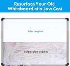 HAMIGAR Magnetic Whiteboard Contact Paper Dry Erase White Board Sticker for Wall Stick on White Board Peel and Stick Wallpaper Adhesive Small Poster 12" x 18" with Marker, Magnetic Eraser and Magnets