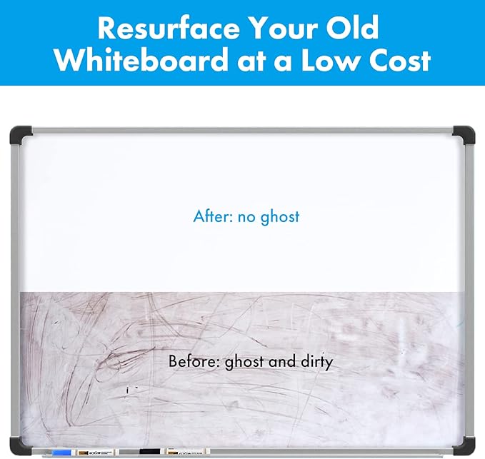HAMIGAR Magnetic Whiteboard Contact Paper 18" x 39" Dry Erase White Board Sticker for Wall Stick on White Board Peel and Stick Wallpaper Adhesive Poster with Marker, Magnetic Eraser and Magnets