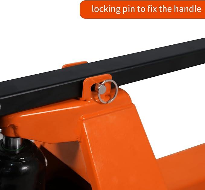 Tory Carrier Mini Pallet Jack Trucks, 2200 lbs Capacity 31.5" x 15" Forks, Small Size Narrow Manual Pallet Lift, Foldable Forks and Handle, Orange