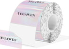 3x2 Inch Transparent Thermal Labels Stickers, Holographic Transparent Pink Direct Thermal Labels, Self-Adhesive Clear Waterproof Stickers for Logo Design- 200 Sheets