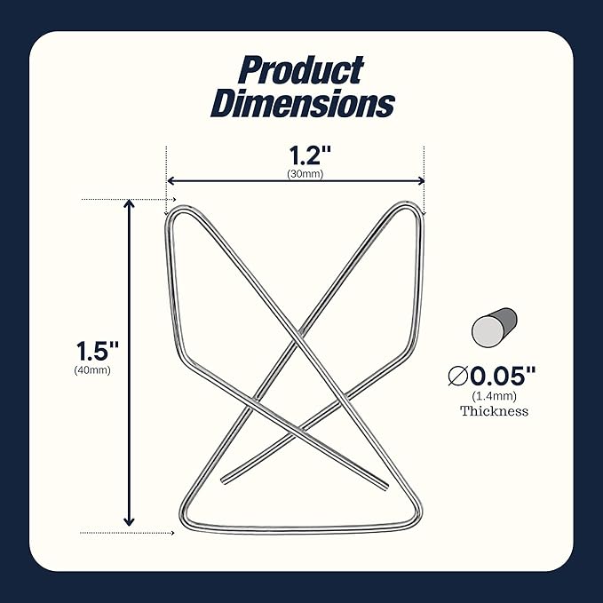 Performore Butterfly Paper Clips | 1.4mm Thick | 1.6 x 1.2 Inch | 50-Pack | Durable Metal Clips for Crafting & Sewing | Paper, Fabric & DIY Project Holders