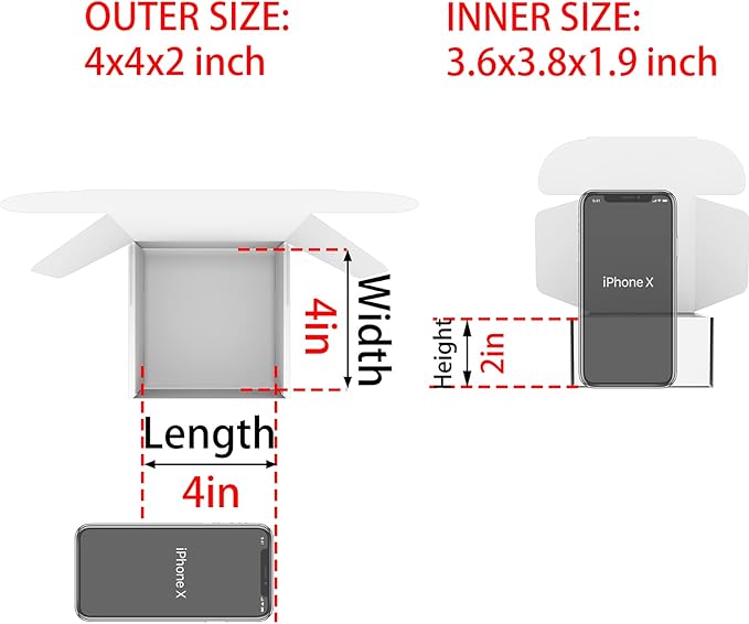 Small Brown Shipping Boxes for Small Business Pack of 25-4x4x2 inches Cardboard Corrugated Mailer Boxes for Shipping Packaging Craft Gifts Giving Products